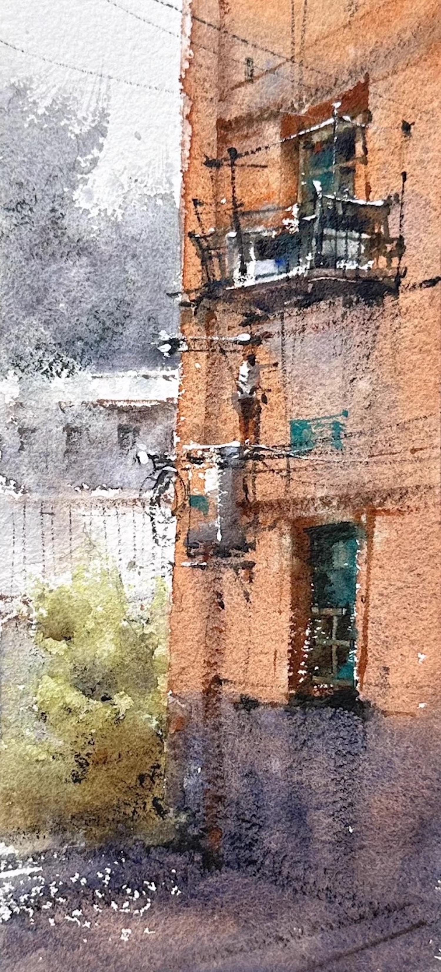 Impressions of an Ancient House Watercolor Original Painting on Paper