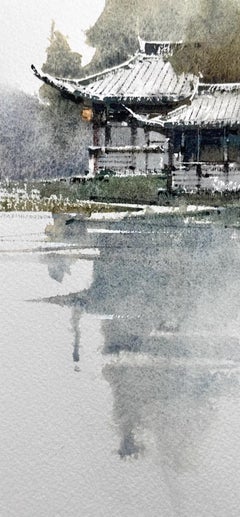 Winter Impressions Landscape Watercolor Original Painting on Paper