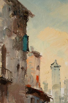 Lin Shurong Impressionistisches Original Ölgemälde auf Leinwand „Venice Impression II“ von Lin Shurong