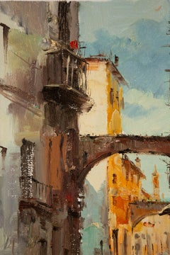 Lin Shurong Impressionistisches Original Ölgemälde auf Leinwand „Venice Impression IV“ von Lin Shurong