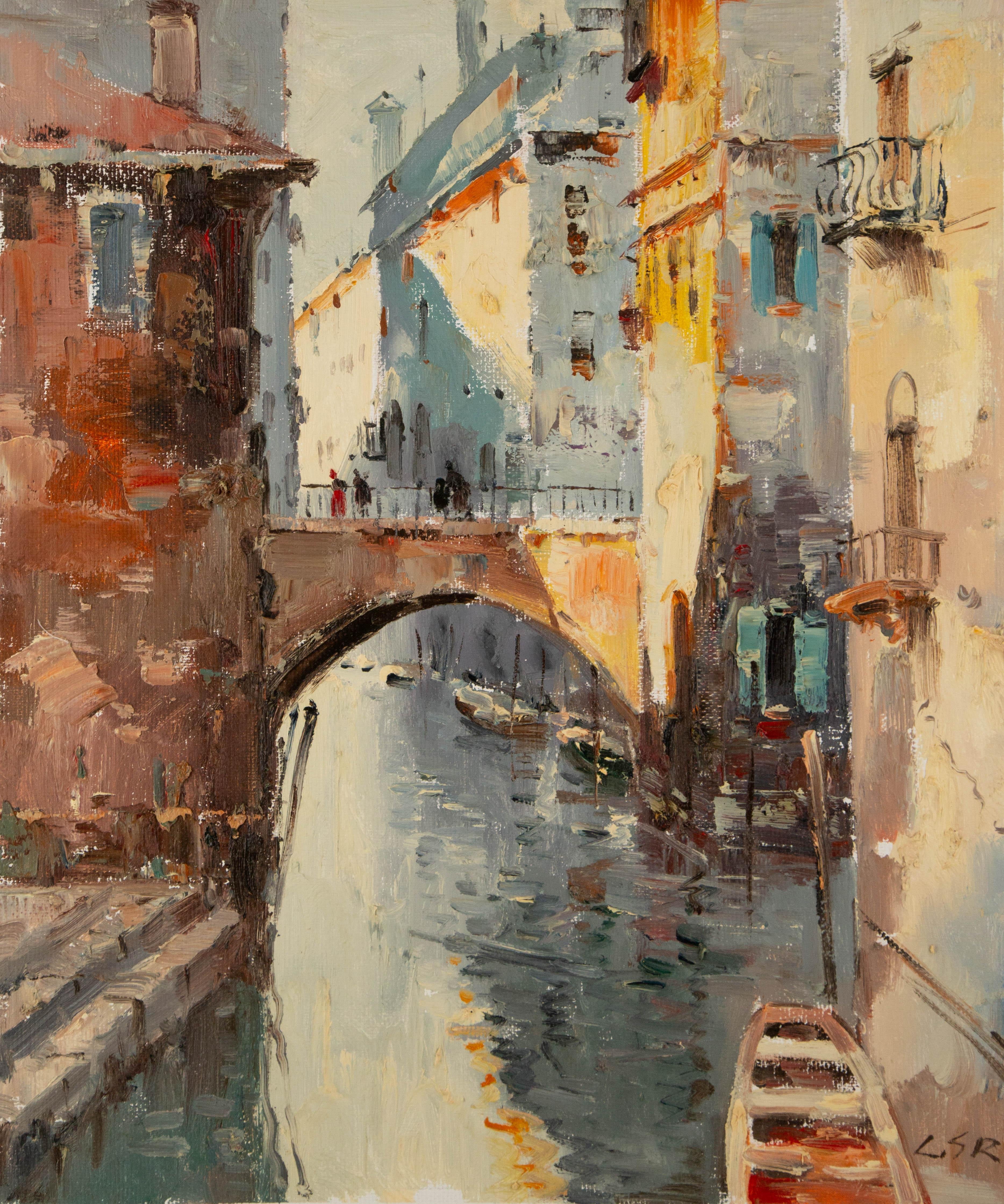 Lin Shurong Impressionist Original Oil On Canvas "Venice Impression VI"