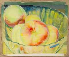 Lin Xu Stillleben Original Öl auf Leinwand "Pfirsiche"