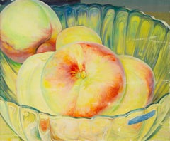 Lin Xu Still Life Original Oil On Canvas "Peaches"