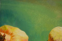 Lin Xu Bodegón Pintura al óleo original "Tres granadas"