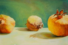 Lin Xu Bodegón Pintura al óleo original "Tres granadas"
