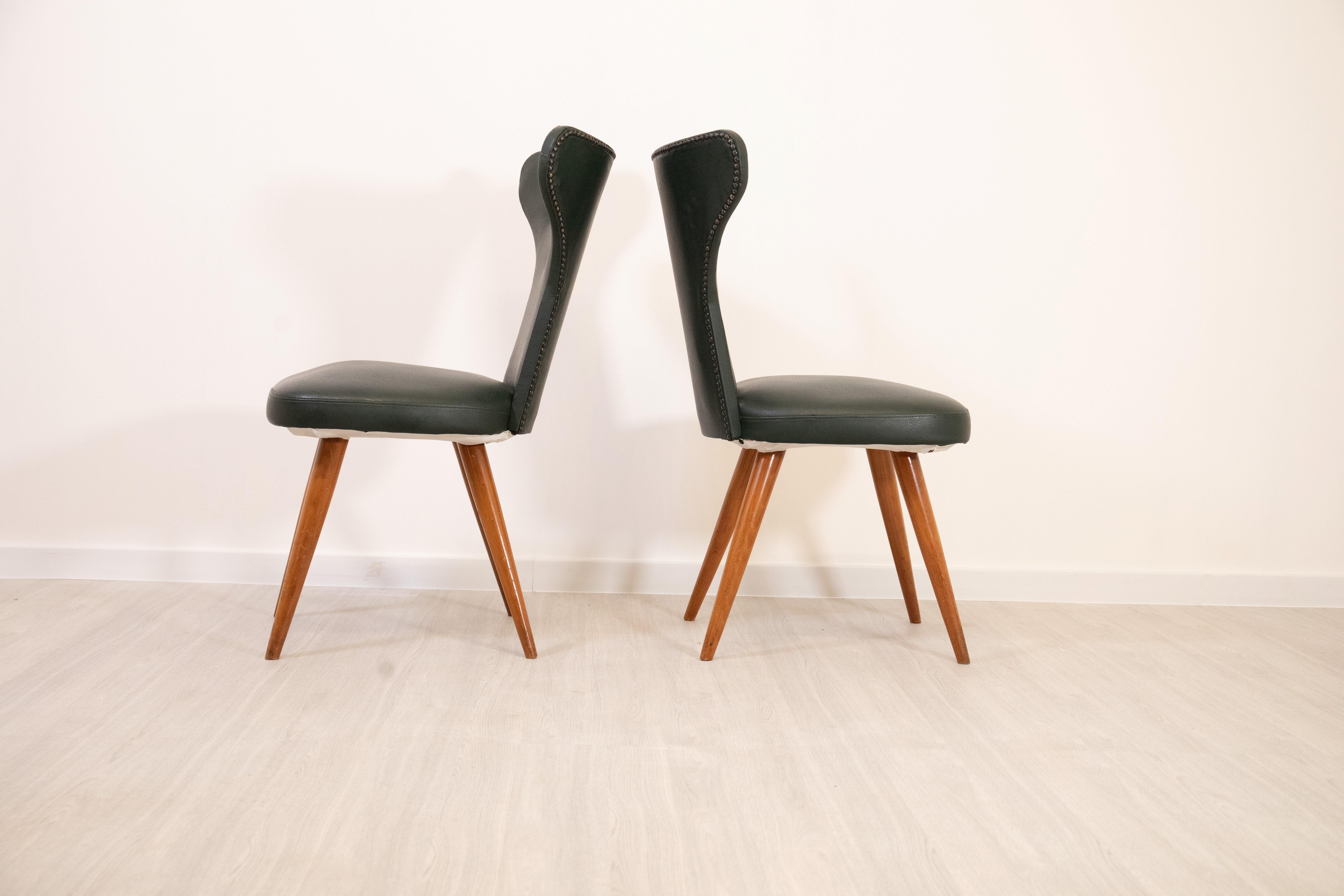 Italian Lina Bo Bardi and Carlo Pagani (attr)  - Pair of Chairs. 1960 For Sale