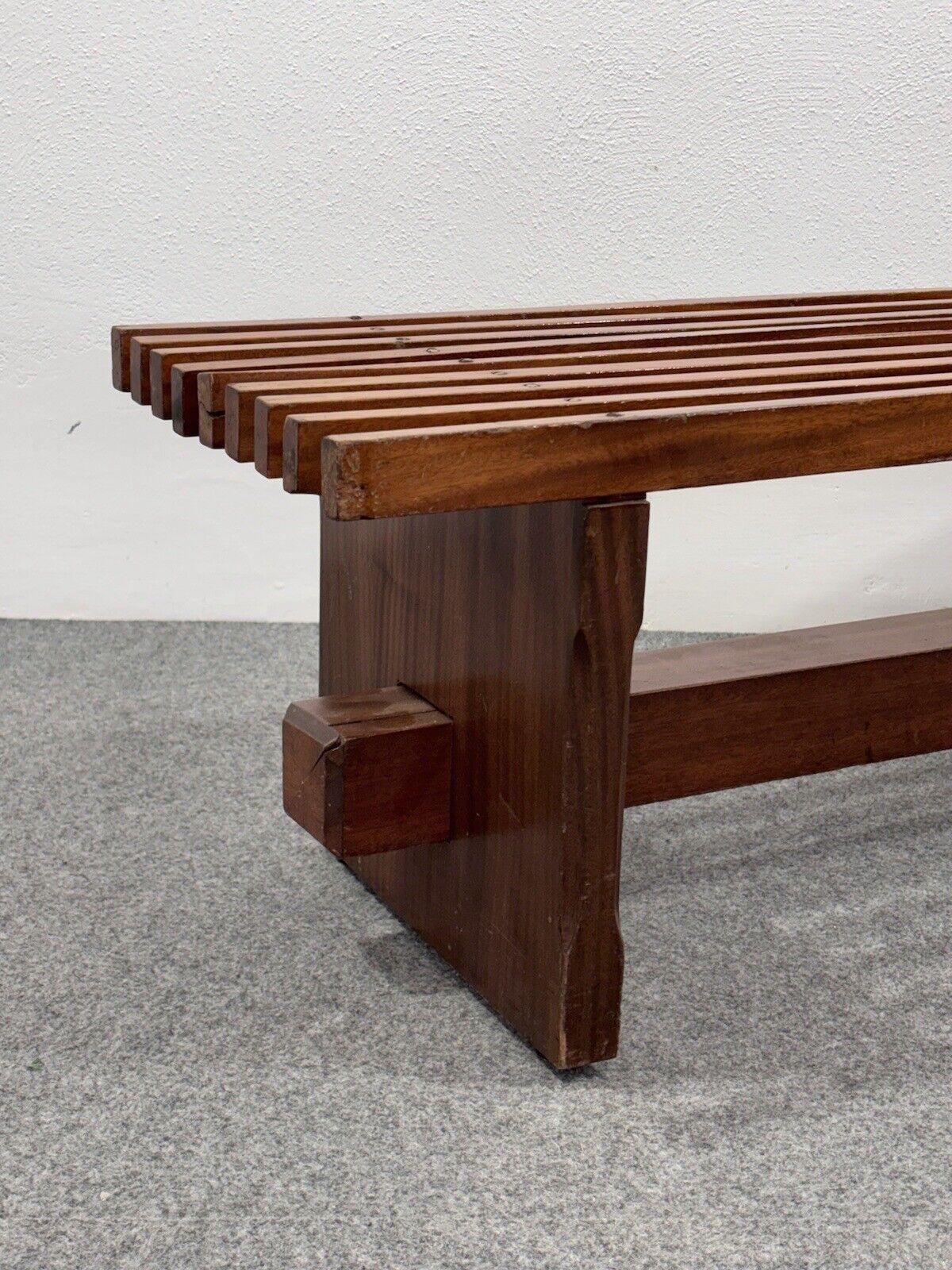 Lina Bo Bardi Slatted Panca In Legno Di Peroba E Brauna In condizioni buone a Taranto, IT
