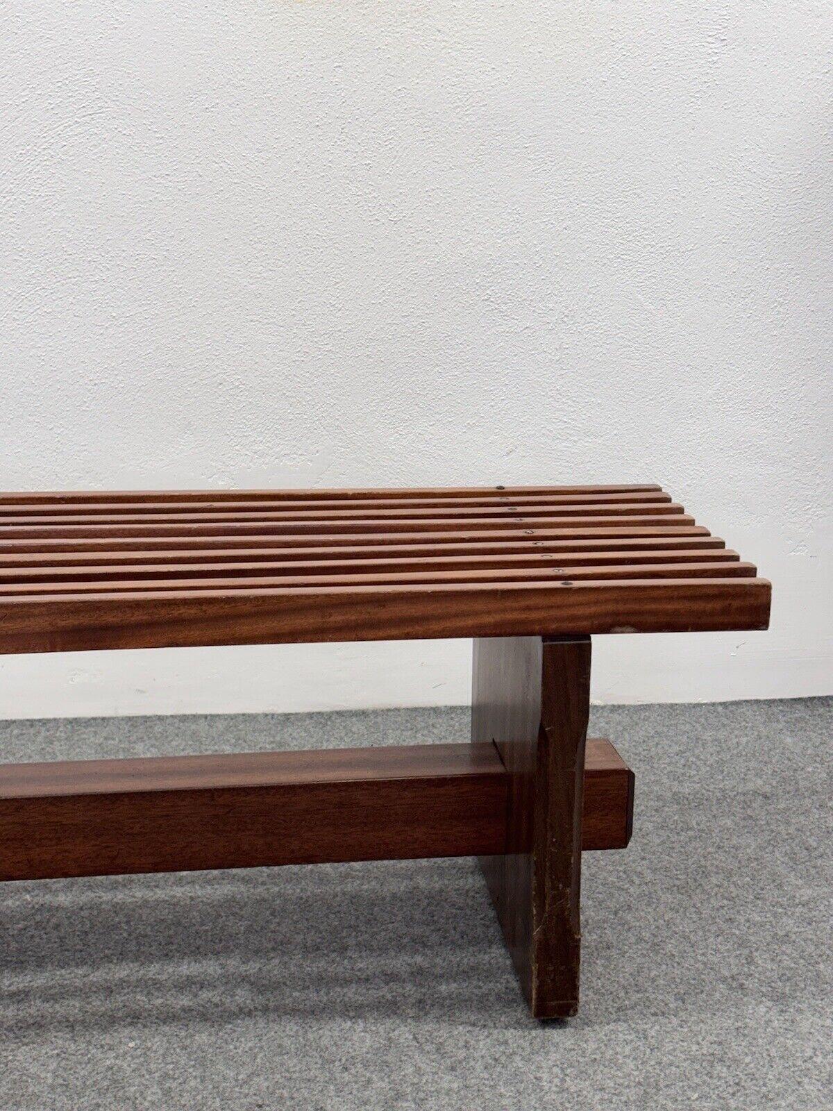 Lina Bo Bardi Slatted Panca In Legno Di Peroba E Brauna 2