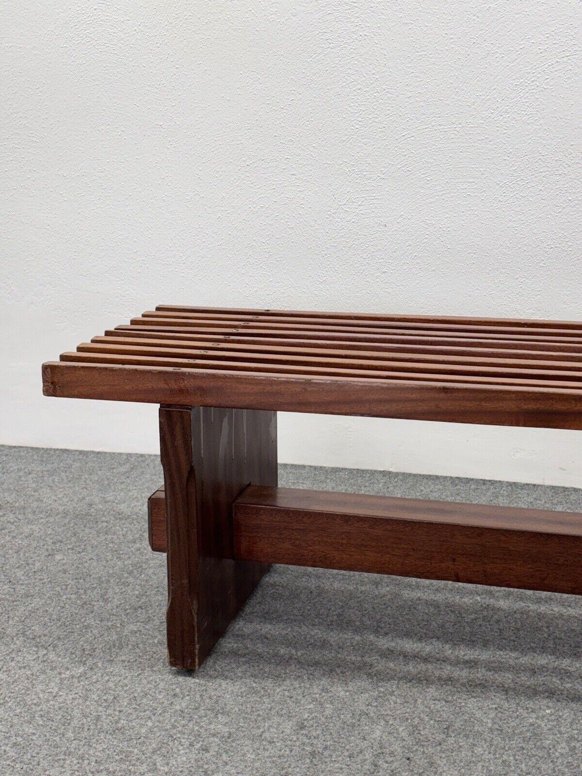 Lina Bo Bardi Slatted Panca In Legno Di Peroba E Brauna 3