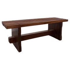 Banco de listones de madera Peroba y Brauna Lina Bo Bardi