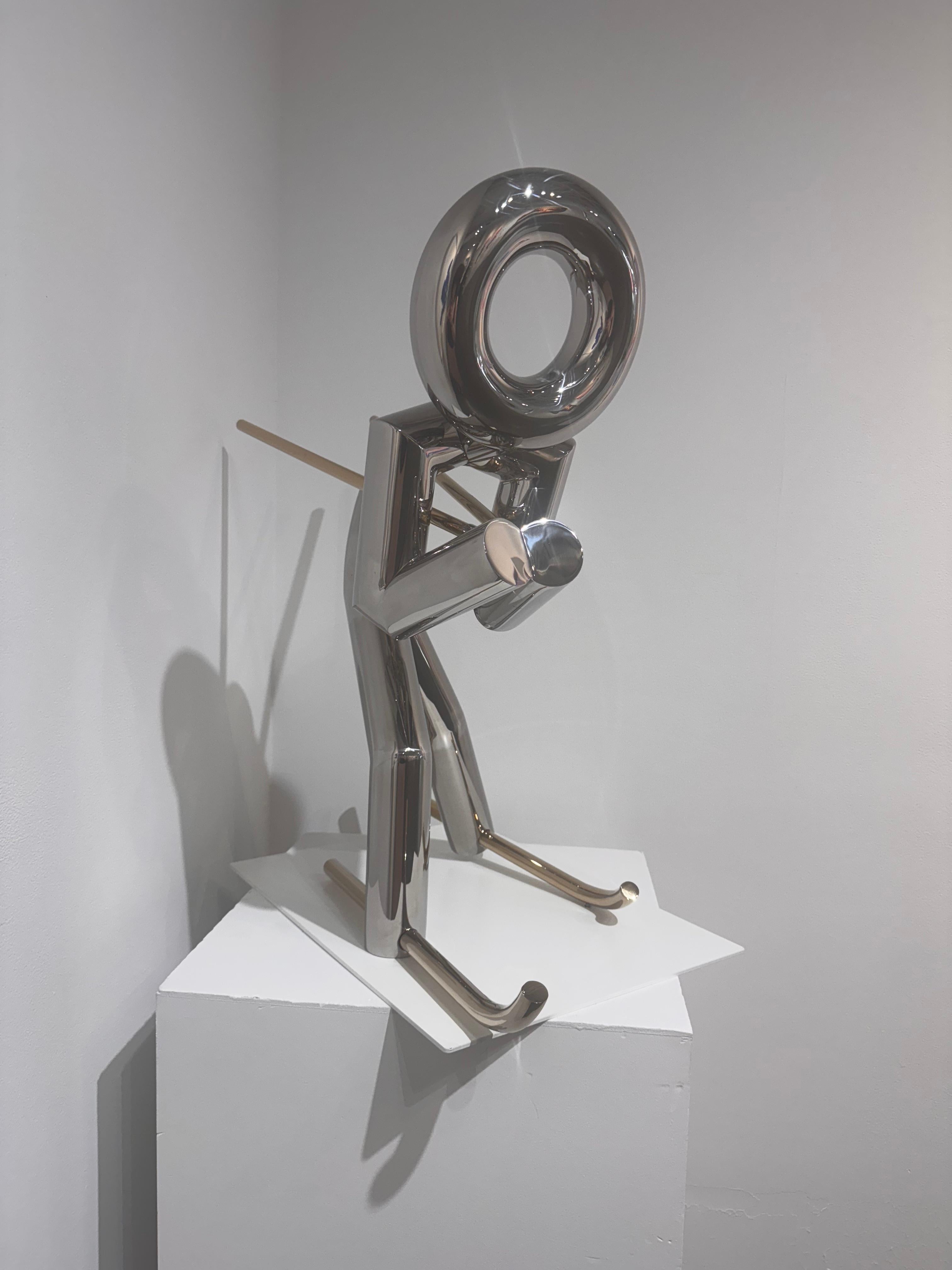 Legend - Gray Figurative Sculpture by Lina Condes