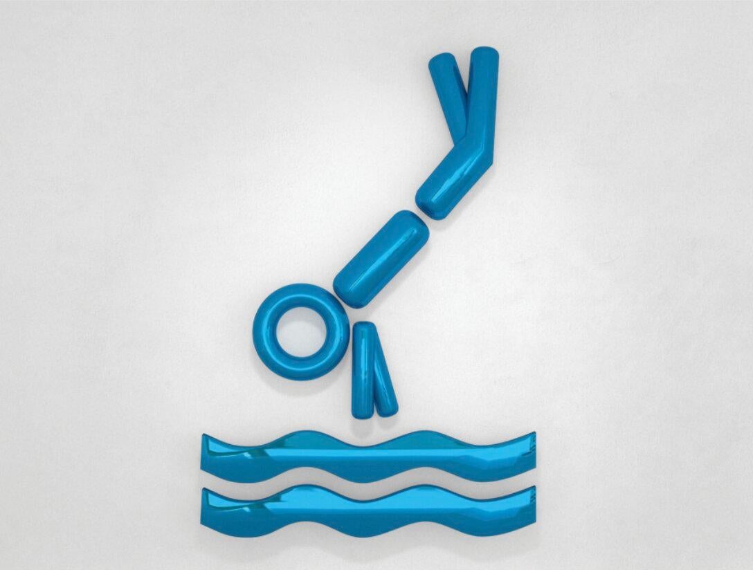 Figurative Sculpture de Lina Condes - Salpicadura Sinfonía (Azul)