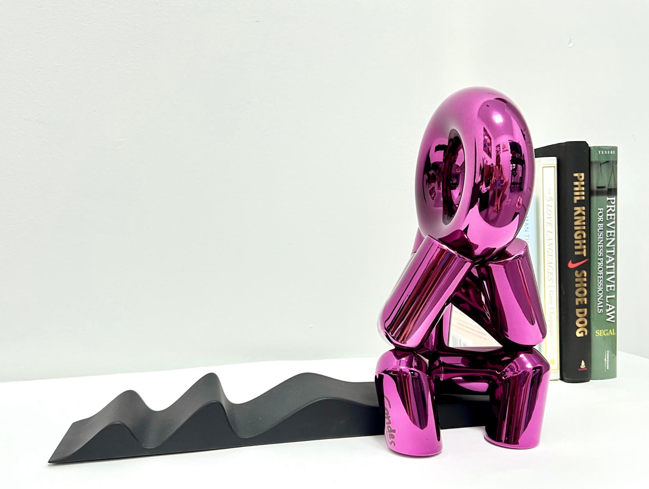 The Thinker on the Bench (Pink)
