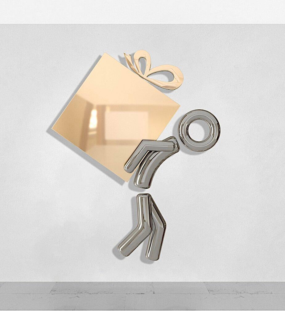 Lina Condes Figurative Sculpture - Unconditional Bestower (Gold)