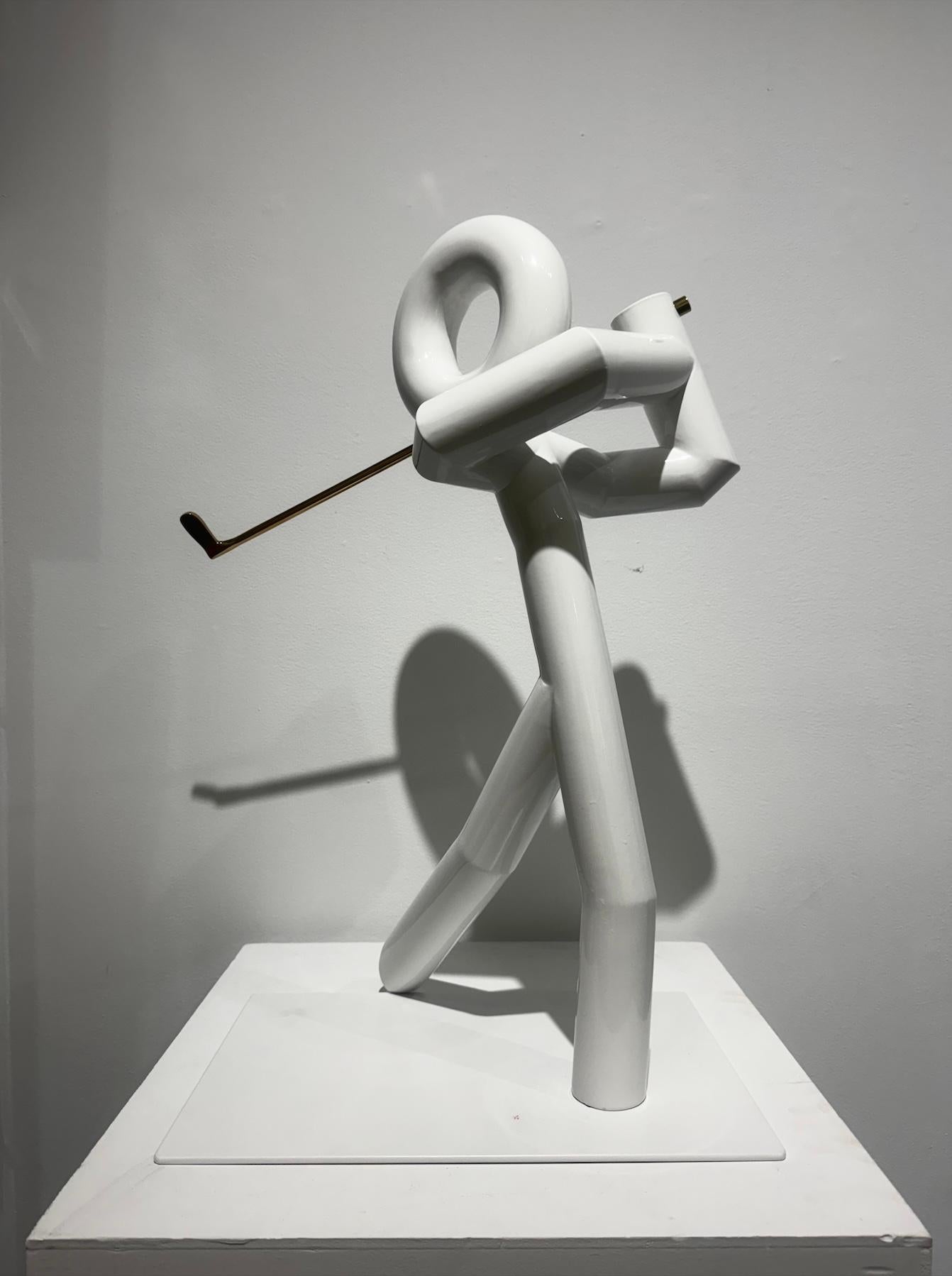 Weißer Golfer 4 (Abstrakt), Sculpture, von Lina Condes
