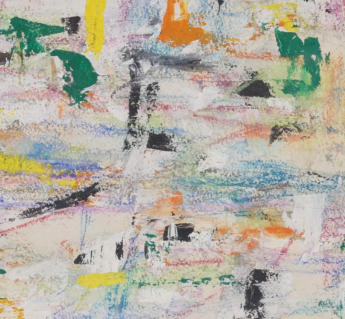 Exhibited Mid Century Modern Abstract American Original Woman Artist Painting 2