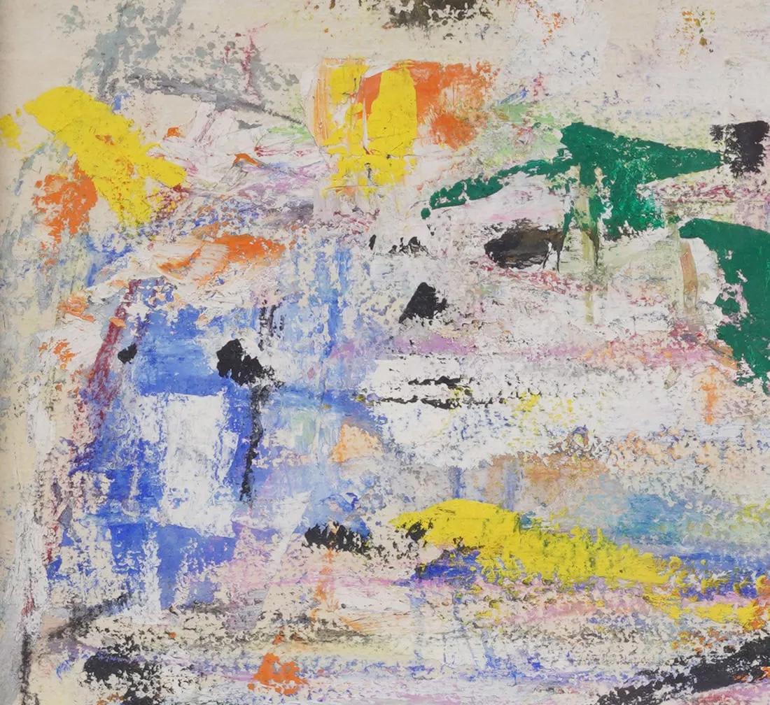 Exhibited Mid Century Modern Abstract American Original Woman Artist Painting 3
