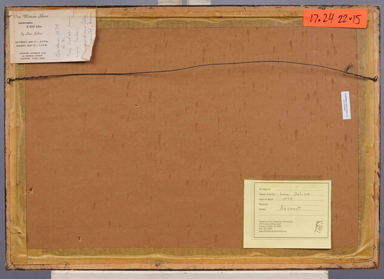 Exhibited Mid Century Modern Abstract American Original Woman Artist Painting 5