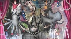 Espectáculo de circo,  110x160, lienzo, óleo
