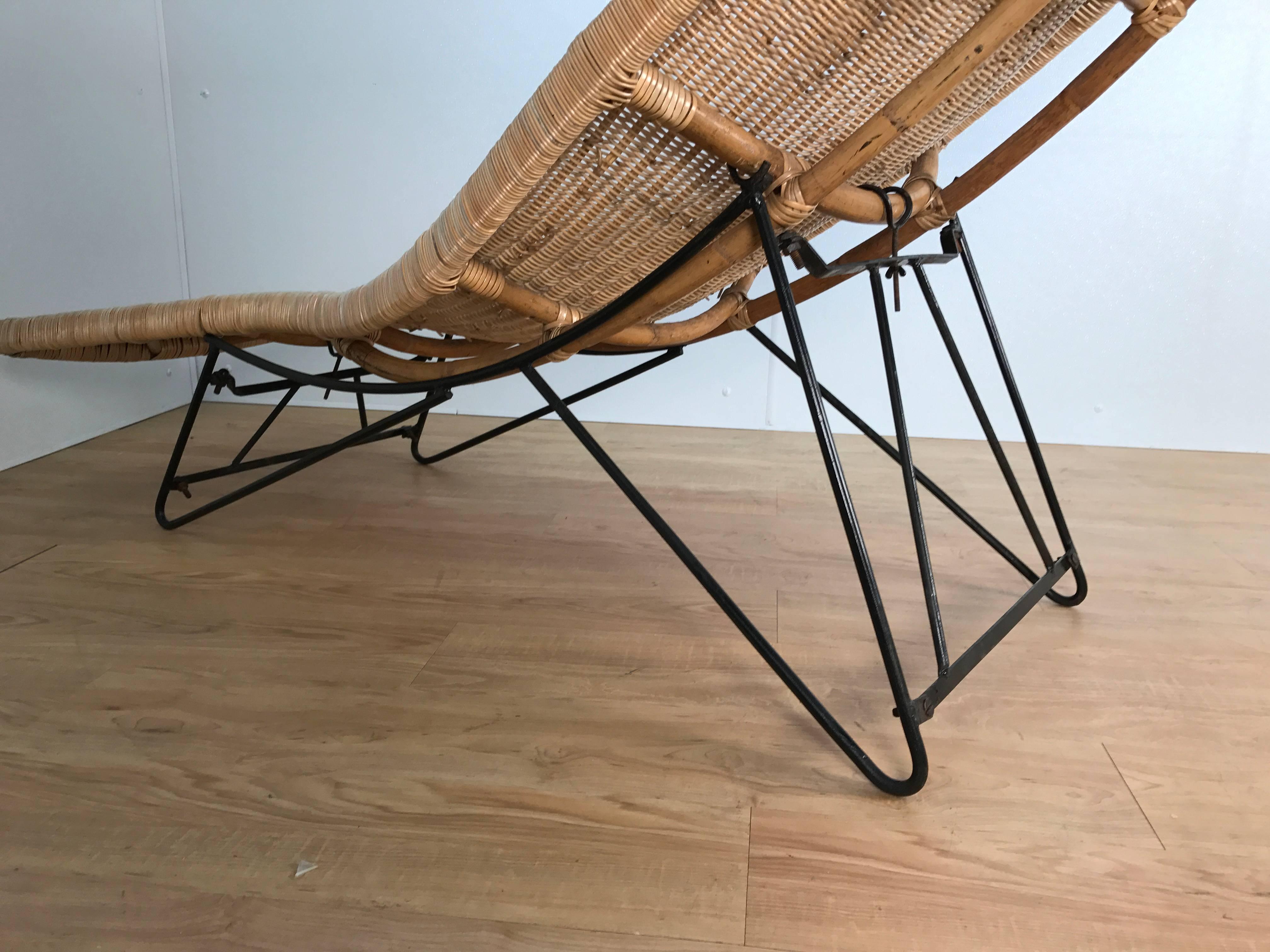 European Lina Zervudachi for Elsa Schiaparelli Rattan Fish Lounge