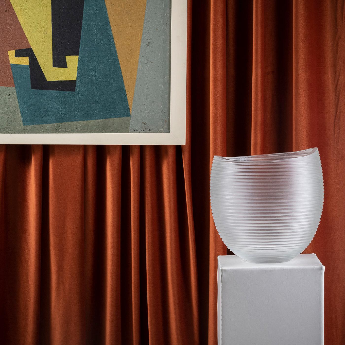 Verre de Murano Grand vase Linae en cristal de Federico Peri en vente