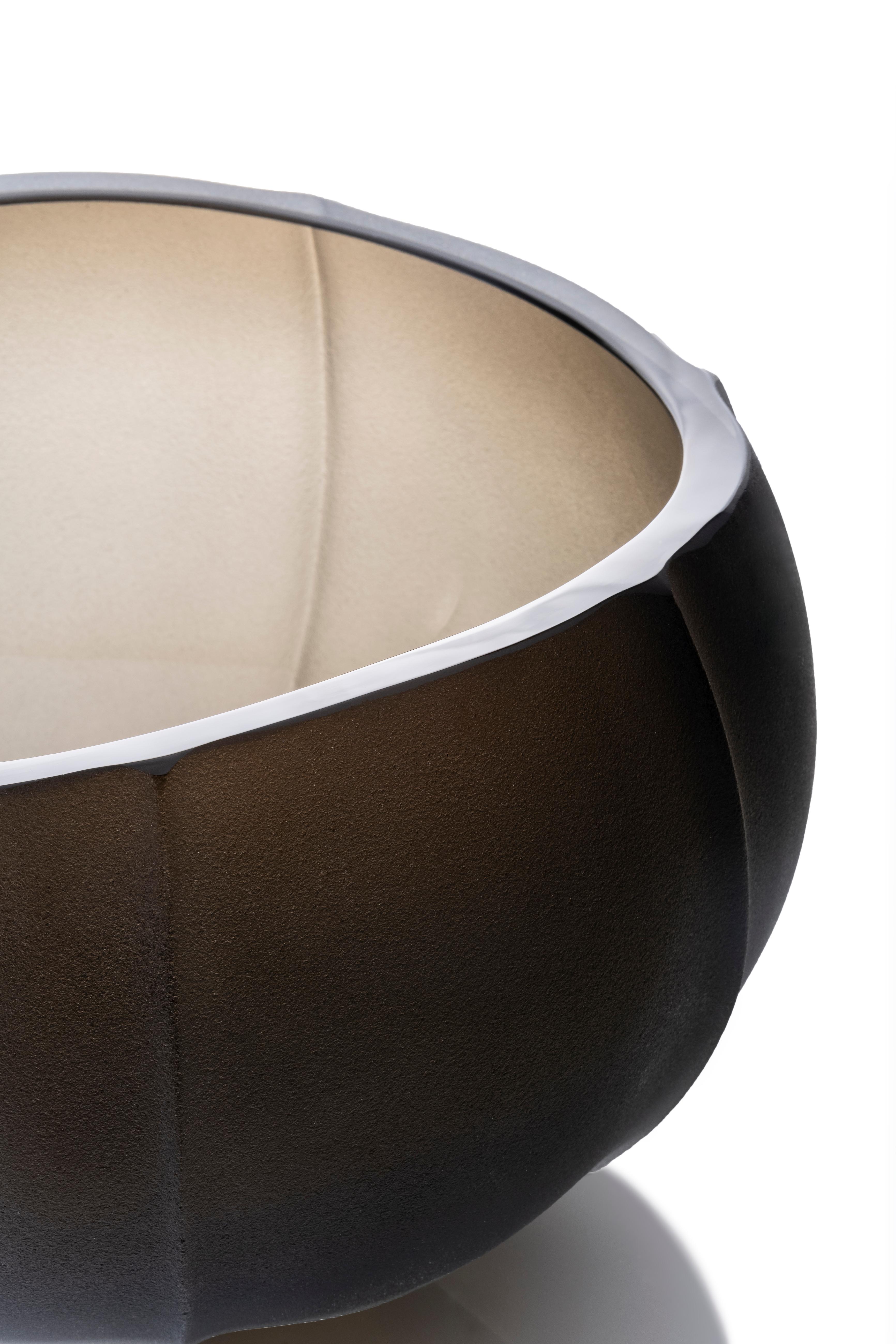Modern 21st Century Federico Peri Linae Medium Vase Murano Glass Smoke colour For Sale