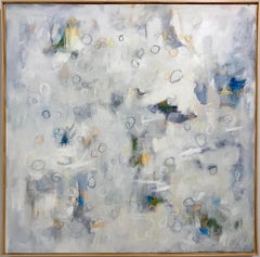 Linc Thelen, Abstract paintin, White and Blue Blue tome
