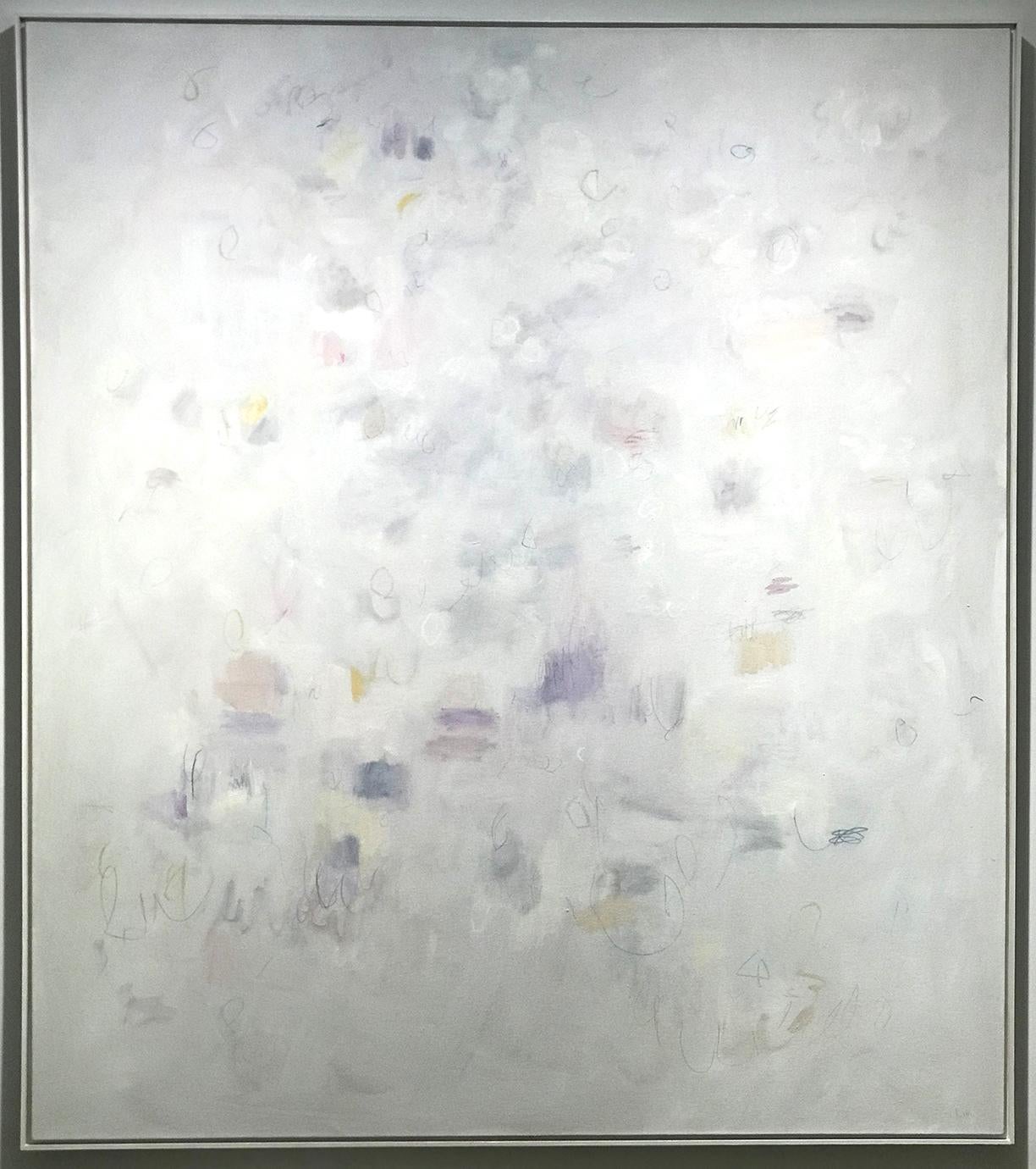 Linc Thelen, Large abstract painting, Soft pastel color, Framed For Sale 5