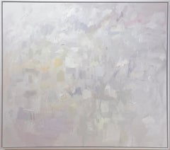 Linc Thelen, Large abstract painting, Soft pastel color, Framed