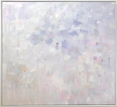 Linc Thelen, Large abstract painting, Soft pastel color, Framed