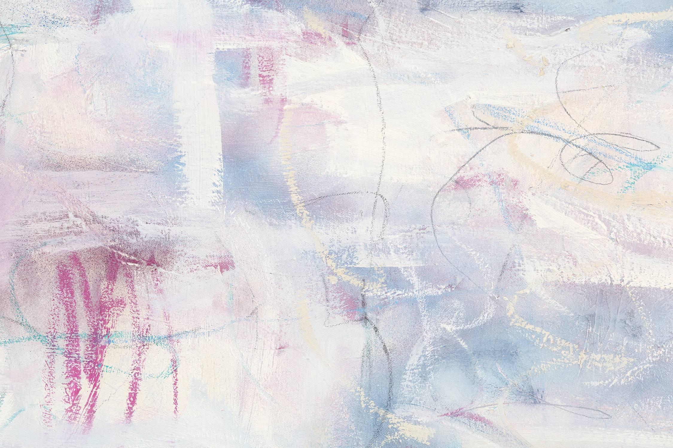 Spray Paint - Gray Abstract Painting by Linc Thelen