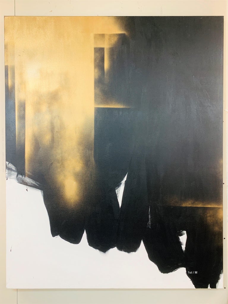 Lincoln Grey Study Of Light And Darkness Painting Large Contemporary Abstract Painting For Sale At 1stdibs