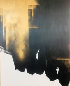 Study of light and darkness painting - Large contemporary abstract painting