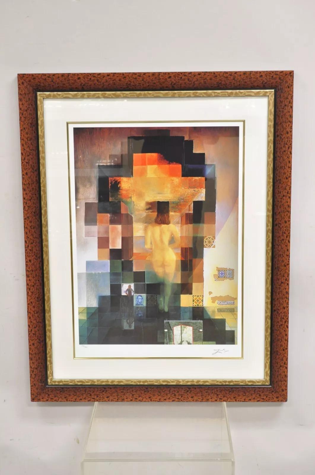 Lincoln en Dalivision Visión de Lincoln Salvador Dalí Lámina Giclée enmarcada sobre papel, enmallada y enmarcada. Edición limitada (134/300), Unik Fine Art con Certificado de Autenticidad. Finales del siglo XX. Medidas: 39