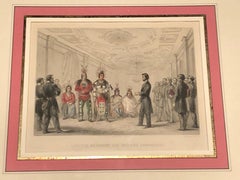 "Lincoln Receives the Comanche" Lithograph by Ferdinand Delannoy, Paris, c. 1863