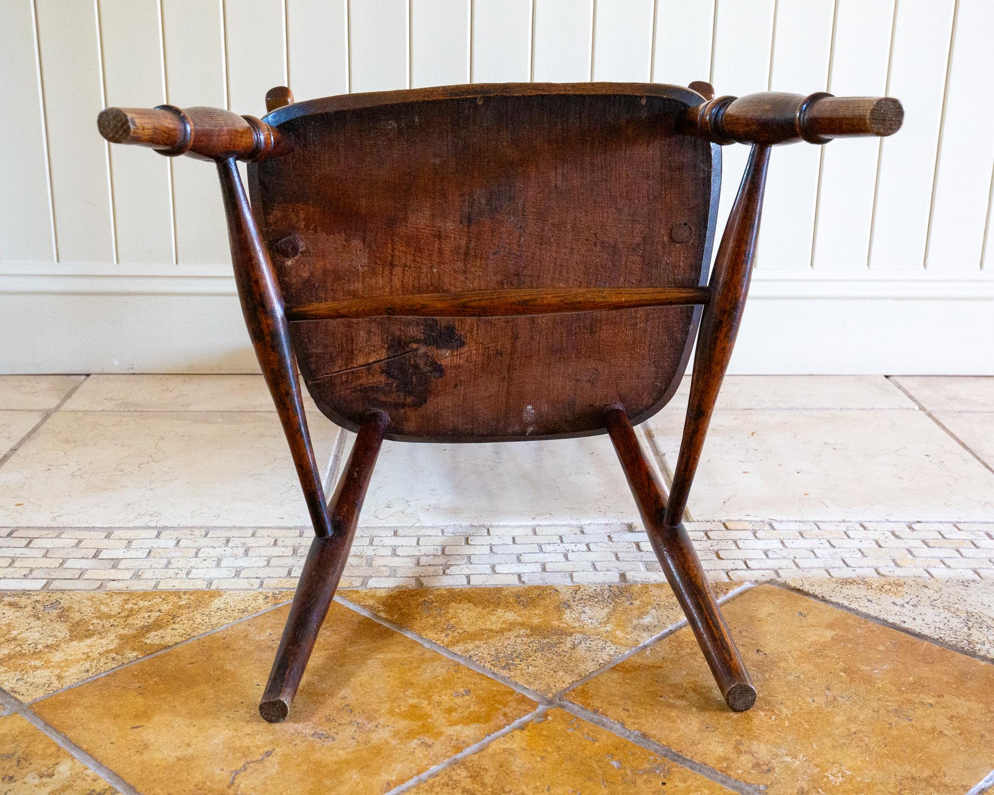 Lincolnshire Windsor Chair Comb Back Chair Antique 1840 Early Victorian 1800s For Sale 13