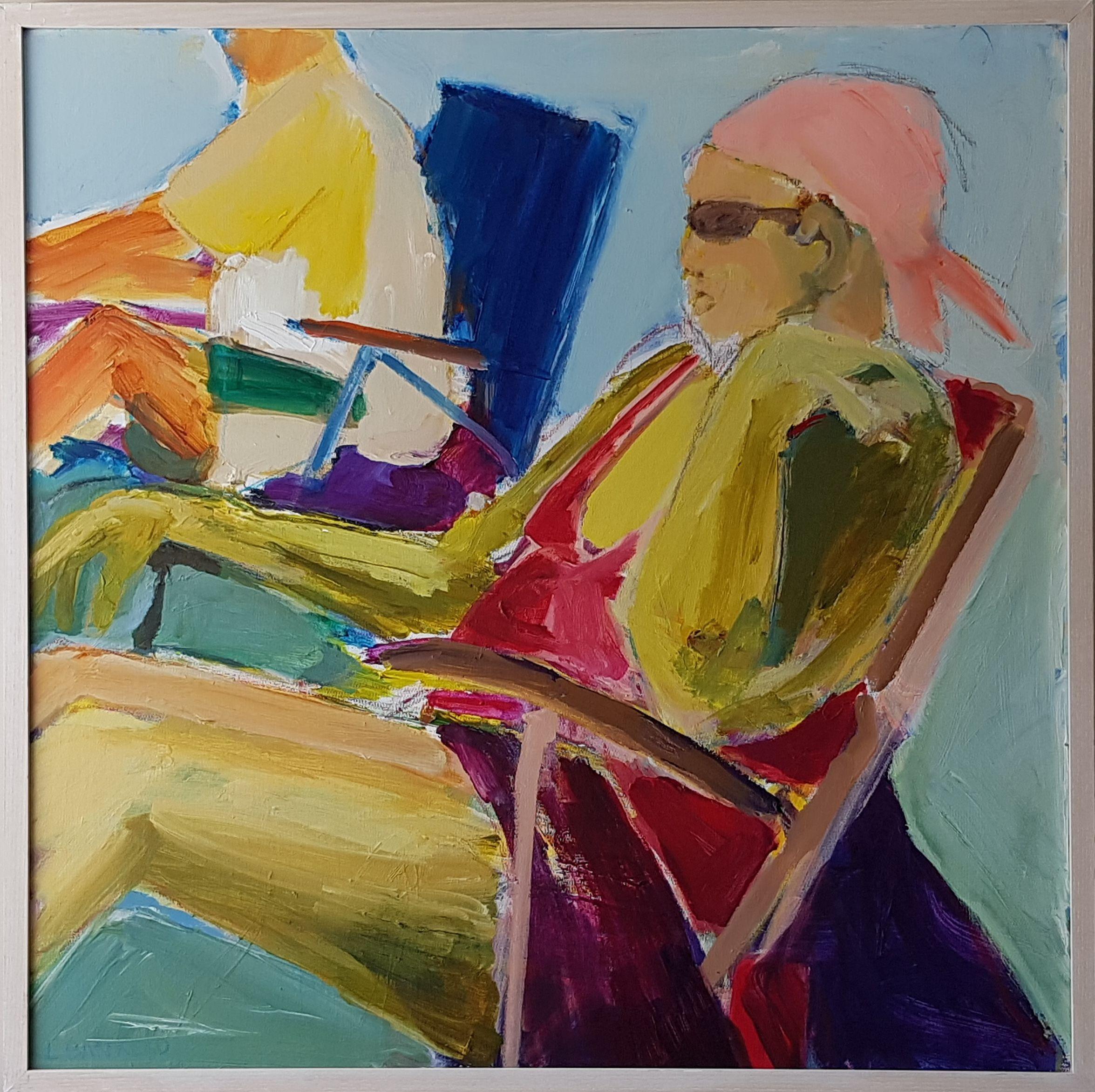 Sciarpa rosa, Pittura, Acrilico su tela - Painting Contemporaneo di Linda Bankerd