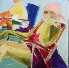 Rosa Schal, Gemälde, Acryl auf Leinwand