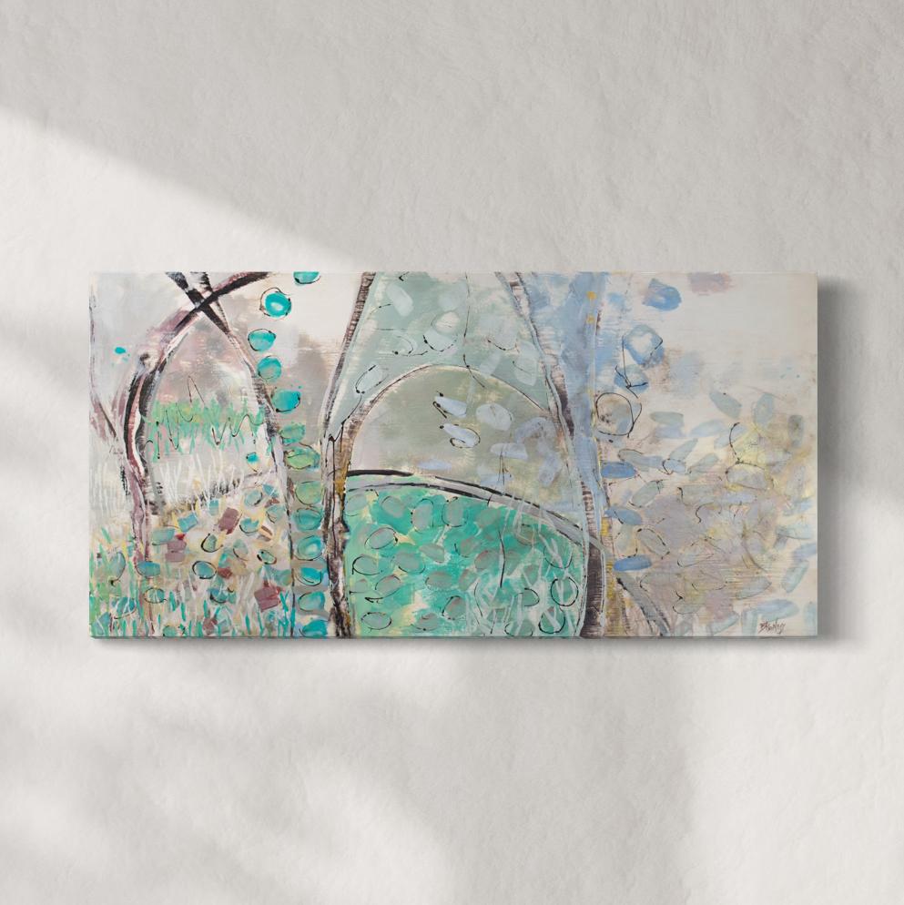 "Nature's Path" Abstract Encaustic Painting