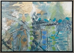 "Shanty Town, " Abstract Encaustic Painting