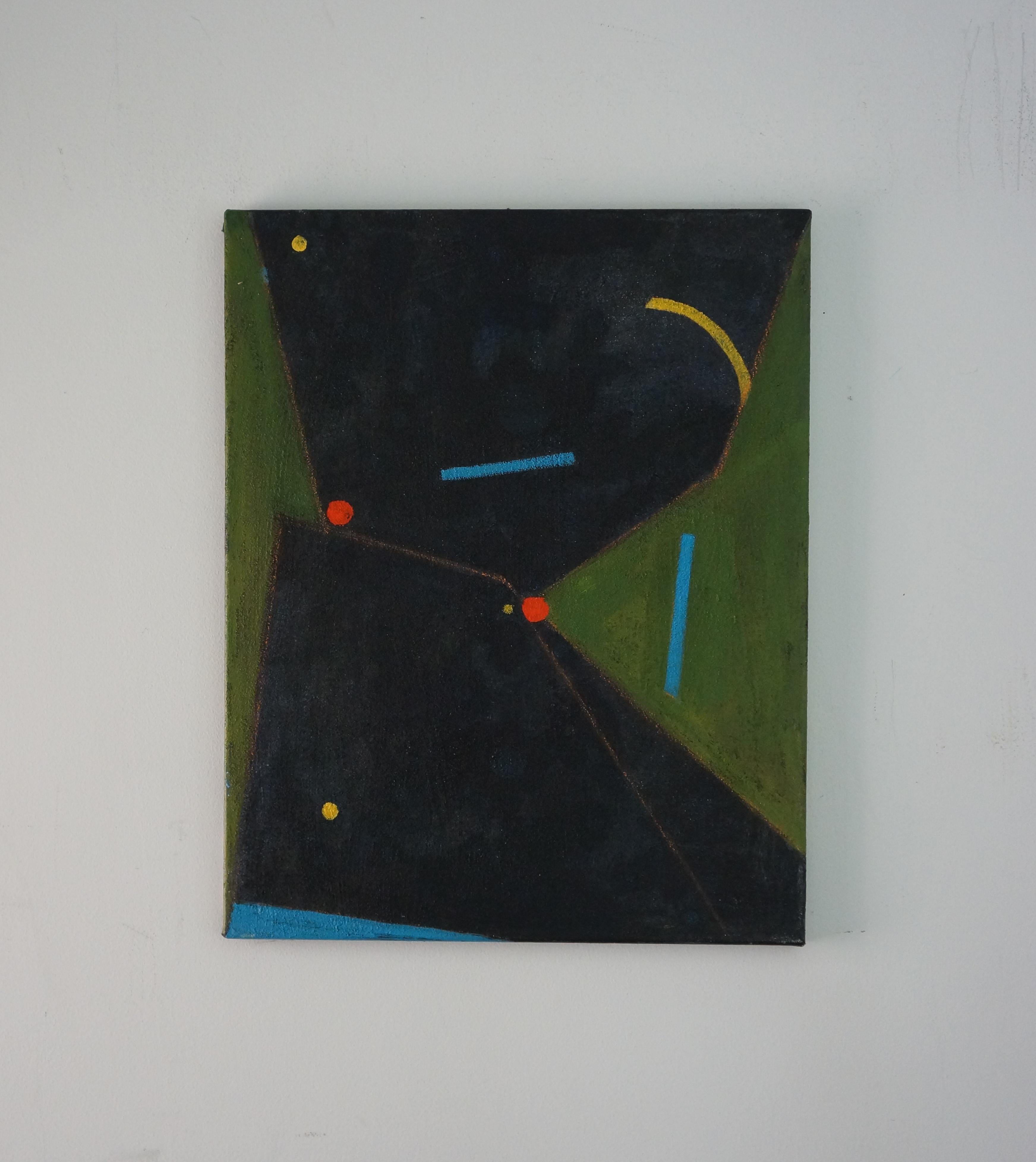 Interlude, peinture abstraite - Abstrait Painting par Linda Cassidy