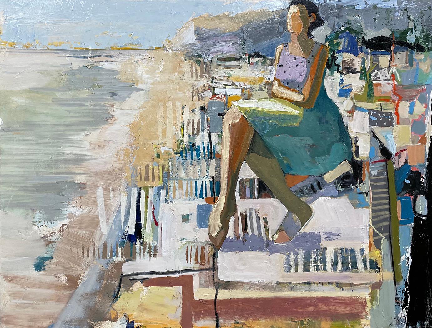 Linda Christensen Abstract Painting - Beach Hill