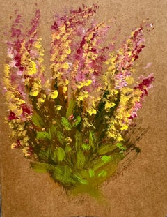 Flores y alientos, Bodegón contemporáneo sobre cuaderno.
