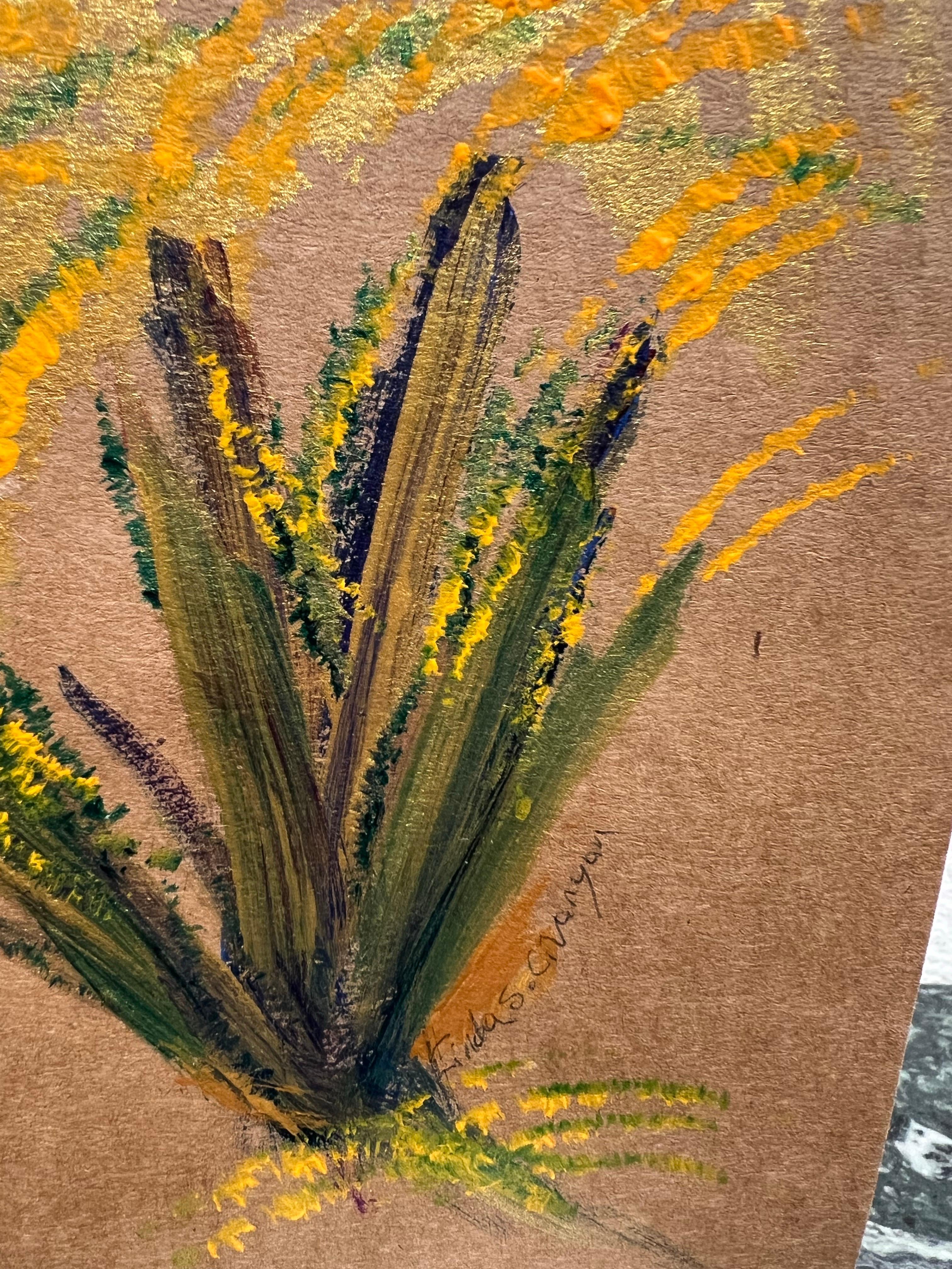 Il linguaggio dei fiori, l'arte contemporanea della natura. - Still-Life Painting Marrone di Linda Civanyan Stepanian