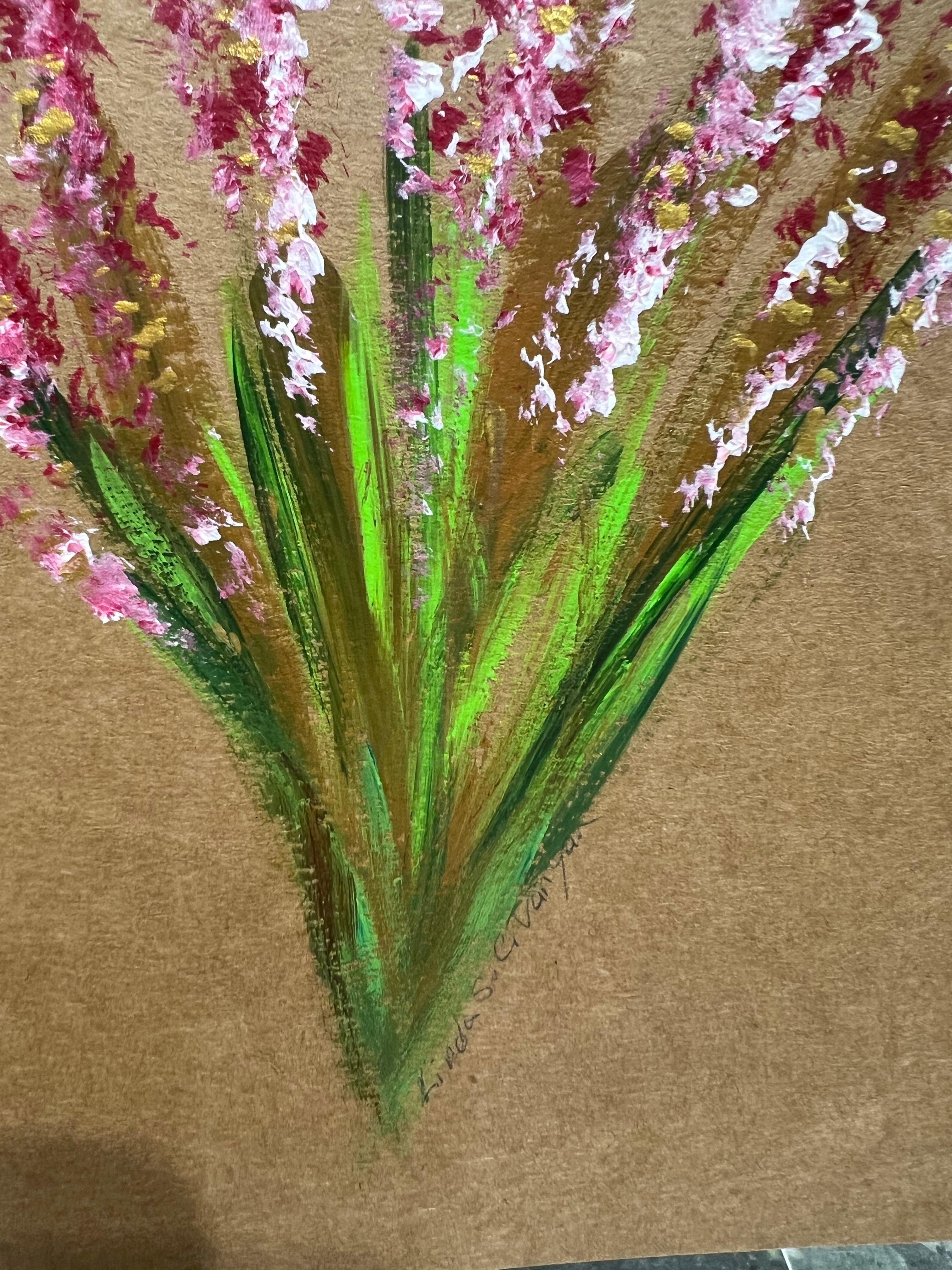 The Little Bloom Book mit Liebe, Contemporary art of blooming. – Painting von Linda Civanyan Stepanian