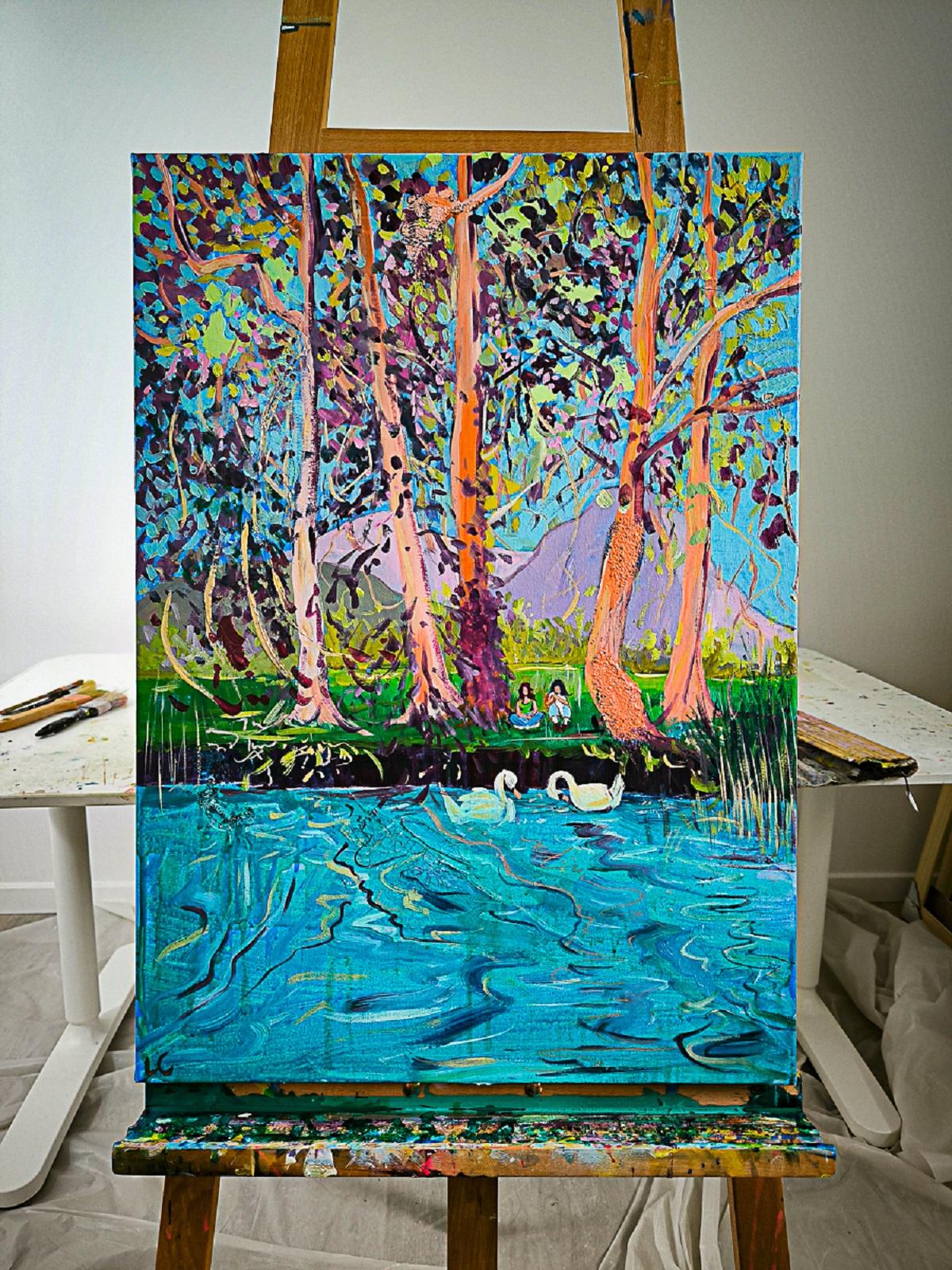 Un piccolo momento - Painting di  Linda Clerget
