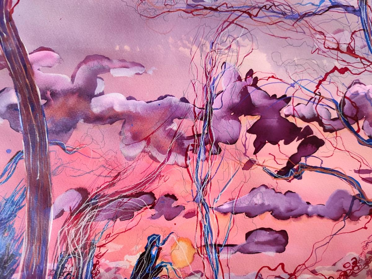 Pittura astratta di guarigione 