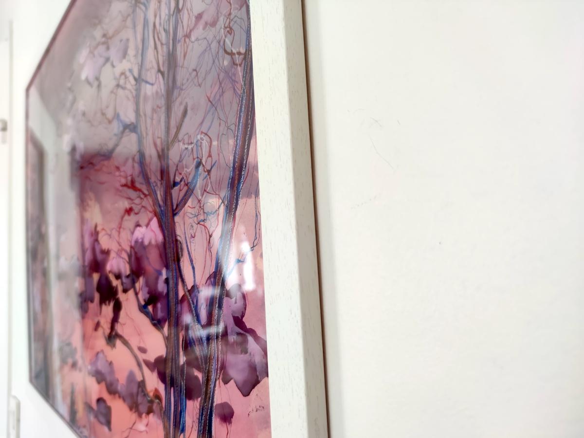 L'artista cerca qui di portare lo spettatore verso la sua interiorità, in un viaggio celeste in cui può contemplare e identificarsi con gli alberi e sfregarsi con il vento delle cime. Questo dipinto è stato realizzato in acquerello e inchiostro su