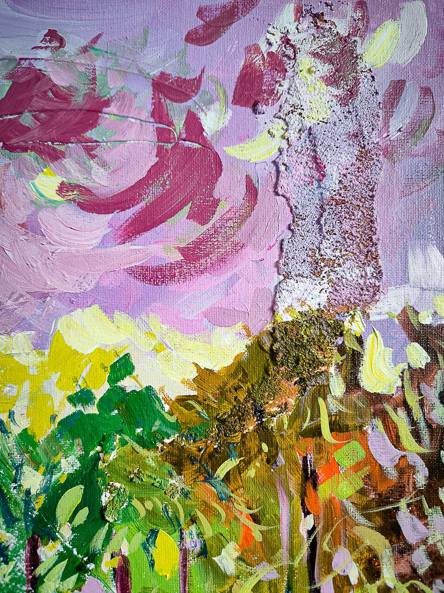 Una impresión otoñal de Sully-sur-Loire - Landscape Painting Marrón de  Linda Clerget