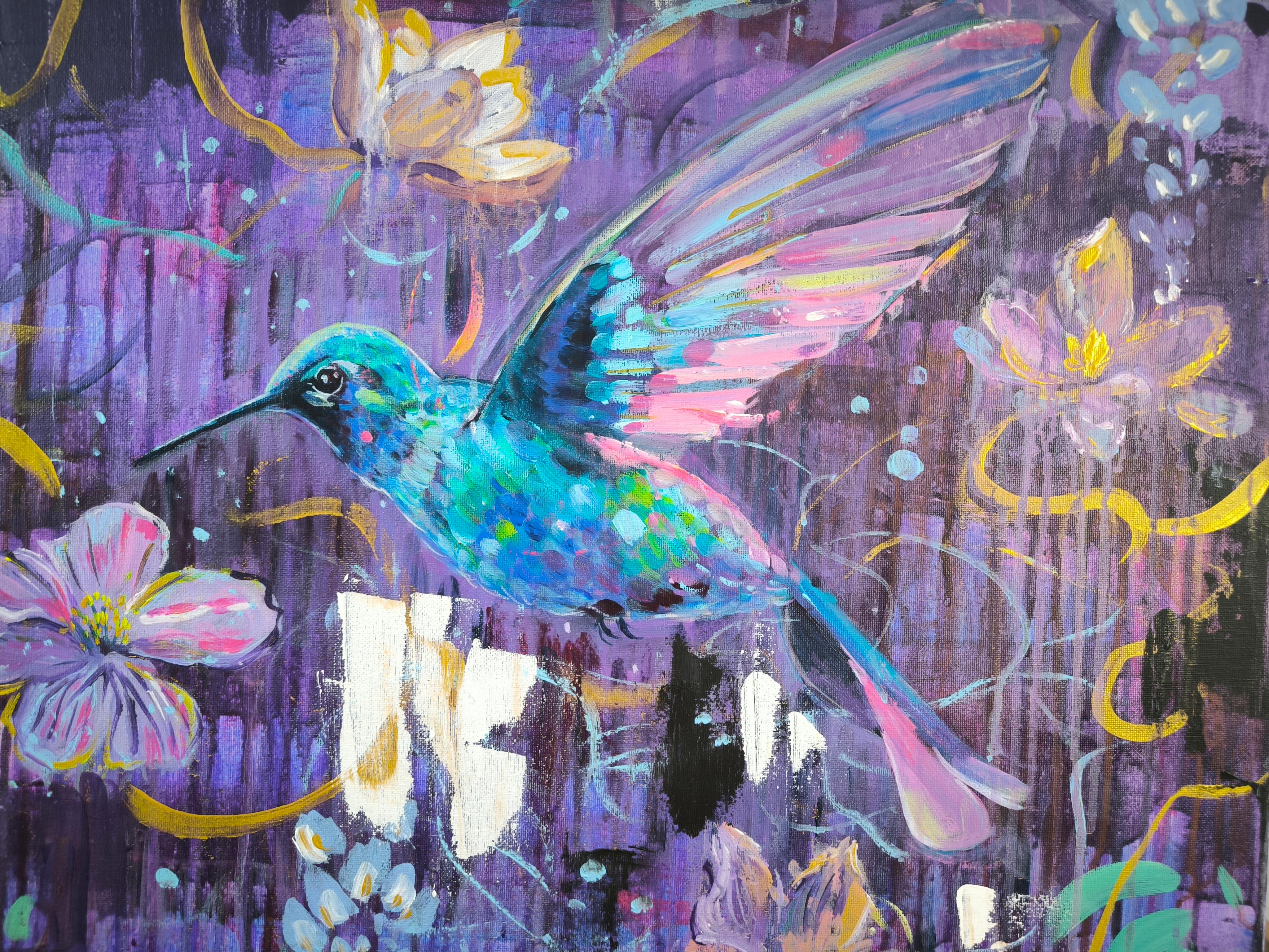 Danza Celeste - Painting Espressionismo astratto di  Linda Clerget